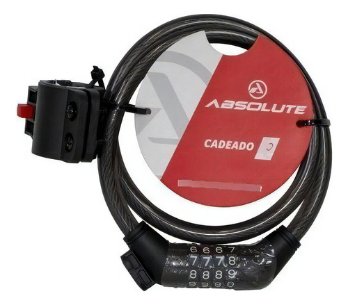 Cadeado Bicicleta Absolute Espiral Com Segredo 80cmx12mm