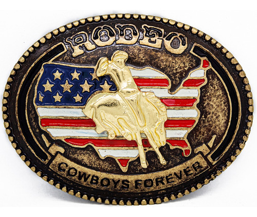 Fivela Country Cowboy Forever  America Rodeios Para Cinto