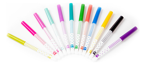 Marcadores Lavables Kiut 12 Piezas Colores Brillantes