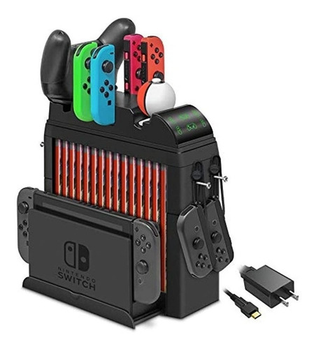 Imagen 1 de 5 de Base De Carga Para Nintendo Switch Joy-cons, Pro Controller
