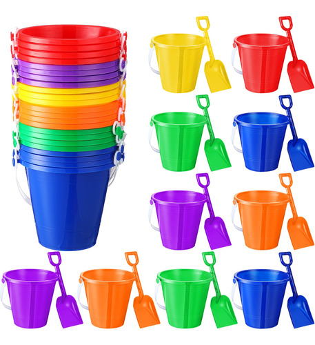 Juego De 24 Cubos Y Palas De Arena Para Niños Y Niñas