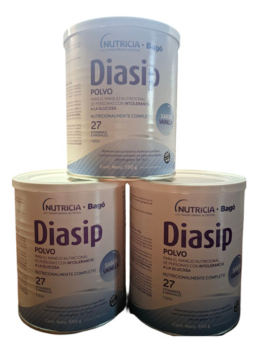 Diasip Suplemento Alimenticio Sabor Vainilla 350gr X 6 Latas Vainilla