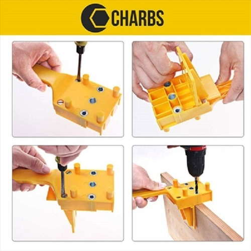 Gabarito P/ Cavilhas + Grampo Sargento Angular 90º - Charbs