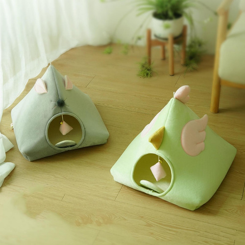 Nido Semicerrado Para Gatos, Cama Para Gatos, Cueva, Gris