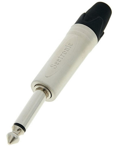 Imagen 2 de 6 de Ficha Plug Mono Ts Metalico Recto Audio - Seetronic Mp2x