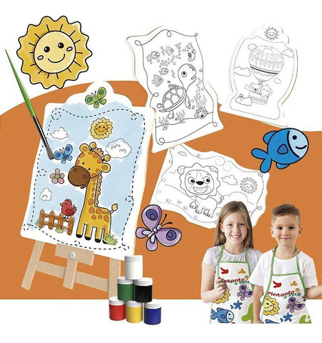 Brinquedo Para Colorir Pintando O Sete Com 04 Telas