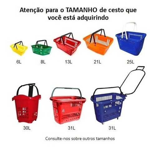 60un Mini Cesta Compras Mercado 6 L