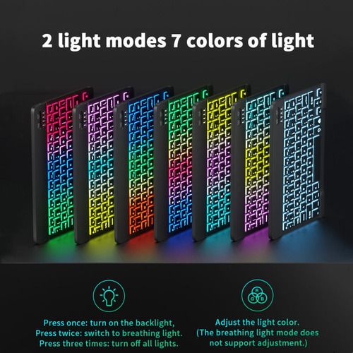 Funda+teclado Arcoíris+ratón Para Lenovo Tab P10 10.1 X705f/