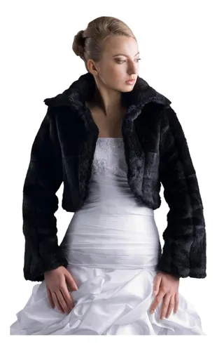 Saco Tapado Tolera Bolero Piel Sintética Novias Fiesta Saco Tapado Tolera Bolero Piel Sintética Novias Fiesta