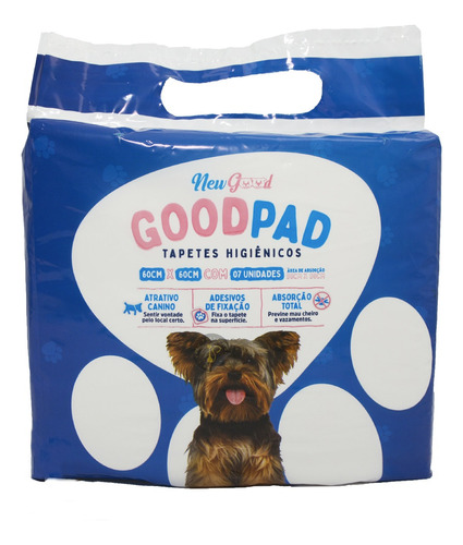 Tapete Higiênico Cães Good Pad Fralda De Chão 7un 60 X 60 Cm