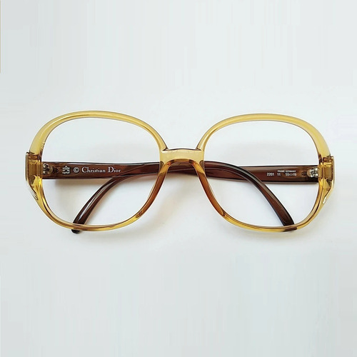 Lente Óptico Christian Dior 2201 Oversized Round Honey Brown