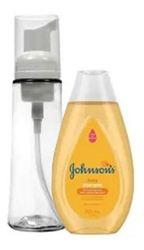 Frasco Pump Espumador 100ml + Shampoo Neutro Johnsons 200ml