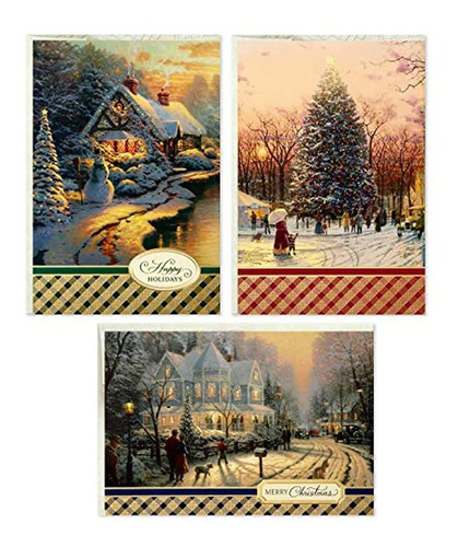 Surtido De Tarjetas De Navidad (3 Diseños, 24 Tarjetas)