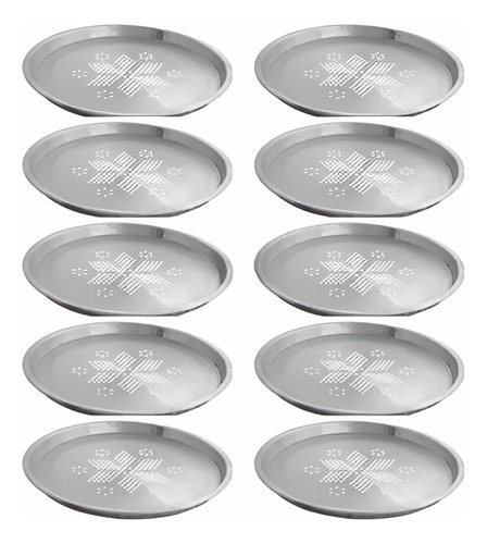 Set X 20 Pizzeras Molde Para Pizza Aluminio 34 Cm Perforada 