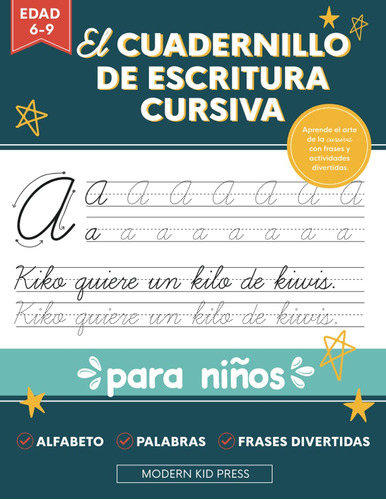 Libro: El Cuadernillo De Escritura Cursiva Para Niños: Un...