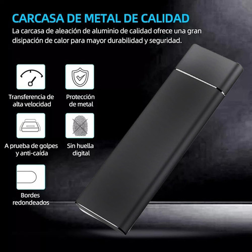 Disco Rígido Externo Ssd De 4 Tb Com Usb 3.0, Ultrafino, Grande Capacidade, Armazenamento De Dados De Alta Velocidade, Compatível Com Laptop, Mac E Pc