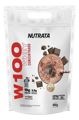 Whey Protein Concentrado W100 Nutrata 900gr Refil - Original