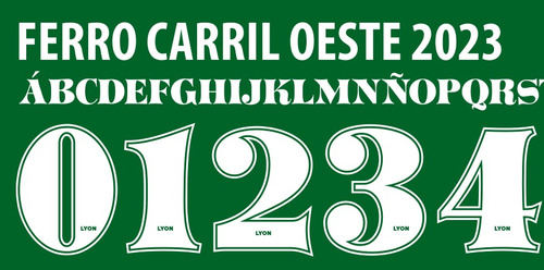 Tipografía Vectorizada Ferro Carril Oeste 2023