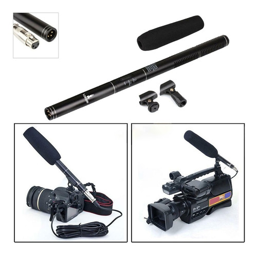 Microfone Shotgun Super Unidirecional Ultra-cardióide Ht-81