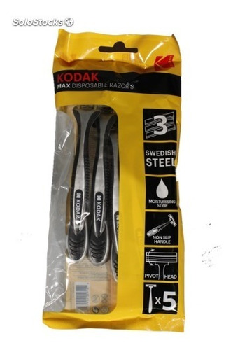 Afeitadoras Desechables Kodak Triple Hoja Pack De 5 Unidades