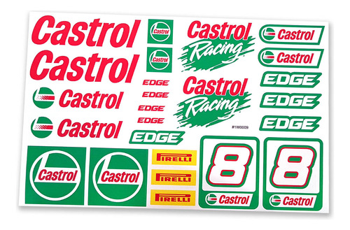 Cartela Adesivo Bolha Recortado Castrol