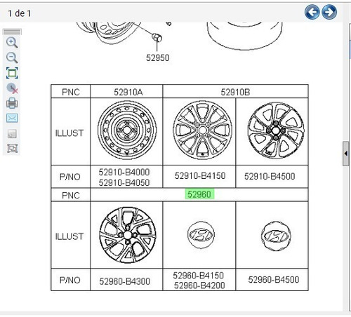 Tapa De Rueda Hyundai Original Grand I10 17 2016-