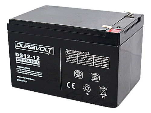 Bateria Recargable Multiusos Duravolt Agm / Vrla 12 V 12 Ah 