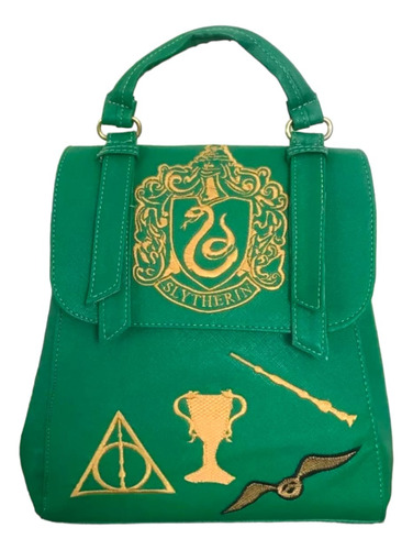 Mochila Harry Potter Hogwarts Slytherin Mochila De Mujer