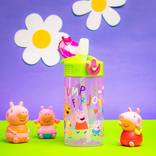 Zak Designs Botella Diseño De Minecraft, Plástico 16 Y 25 Oz Peppa Pig 16 Onza