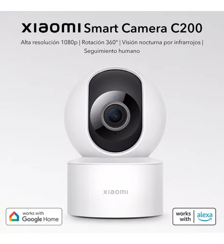 Cámara de vigilancia IP  Xiaomi Smart Camera C300, 2K, Función de visión  nocturna, Blanco