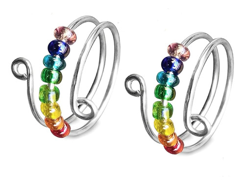 Tyniffer Rainbow Fidget Ring Para La Ansiedad Mujeres Niñas 