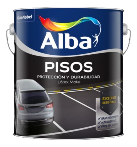 Pintura Pisos Alba Acrilico Colores 1lt