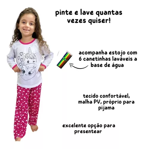 PIJAMA INFANTIL MANGA LONGA E CALÇA ROBLOX MENINA