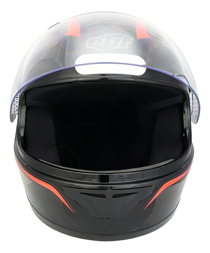 Capacete New Ebf 7 Power Preto E Vermelho Tam 60 Cor Preto/Vermelho
