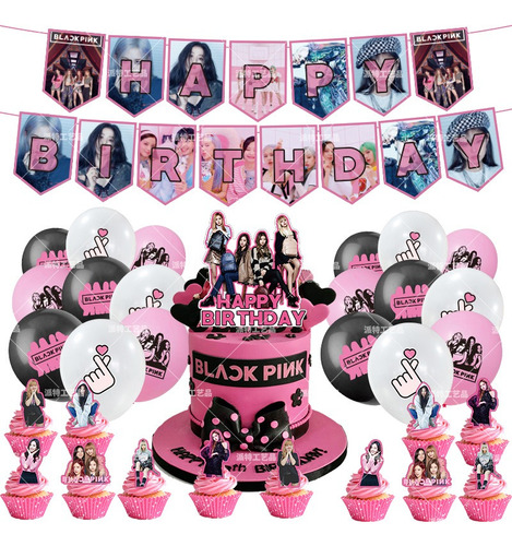 Blackpink2 - Juego De Decoración Fiesta Globos Cumpleañ