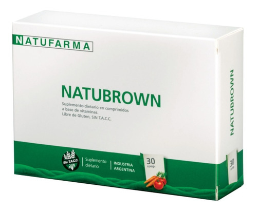 Natufarma Natubrown 30comp Bronceado Antioxidante Salud Piel