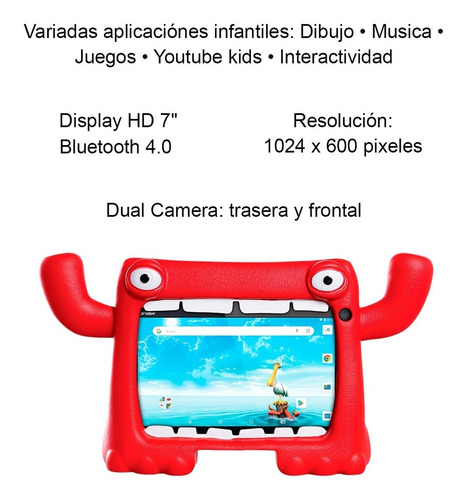 Tablet Chicos Level Up Mymo 7 32gb 2gb Ram Android Juegos +