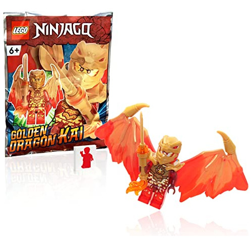 Minifigura Cristalizada De Lego Ninjago, El Dragón Dorado De