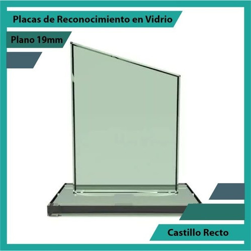 Placas De Reconocimiento En Vidrio Forma Castillo 