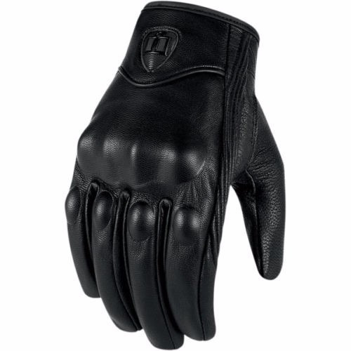 Guantes Cuero Icon Hot Pursuit Protecciones Nudillos Y Touch