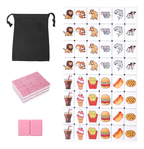 Gracias 2 Jugadores Mahjong Block Set, Juego De Mosaico Con