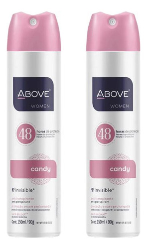 Desodorante Aero Above 150ml Feminino Candy - Kit C/ 2un