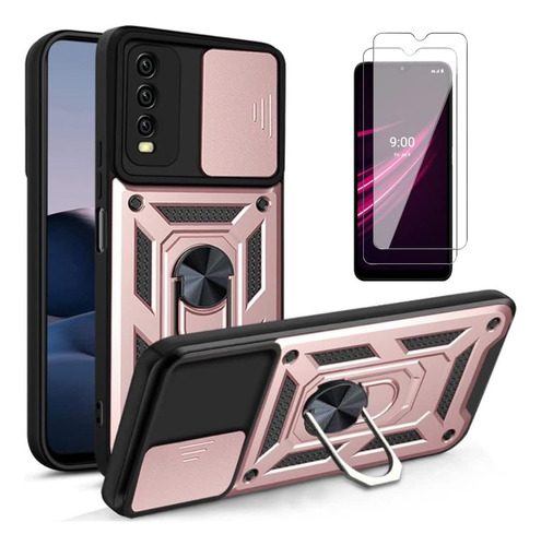 Funda Para T-mobile Revvl V Plus 5g - Rosa/negra