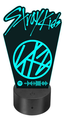 Lámpara Led Stray Kids Kpop Acrilico 3d Rgb Personalizada