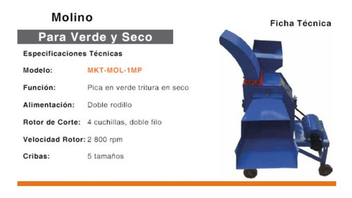 Molino De Verde Y Seco Mekatech (Usado)