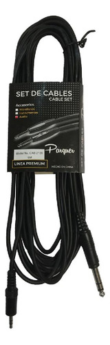 Imagen 2 de 2 de Cable Parquer Plug 6,5'' A Mini Plug 3,5'' 6mts Musicapilar