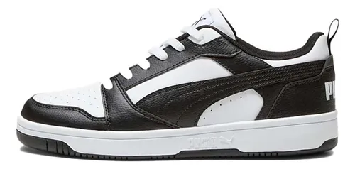 comprar Tenis Puma Rebound V6 Low Negro Blanco Hombre 392328-01