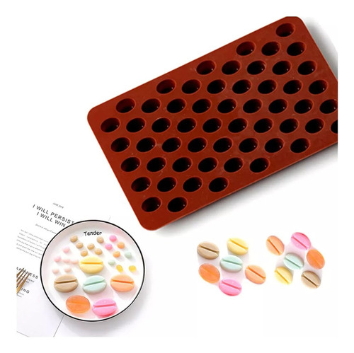 Pack De 4 Unidades 55 Mini Granos De Café Chocolate Silicona