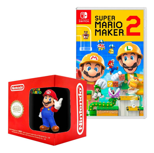 Super Mario Maker 2 Nintendo Switch Y Taza 8