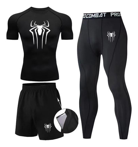 Rx Conjunto Deportivo Hombre Spiderman Short + Playera +